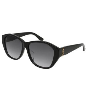 New Saint Laurent YSL Geometric Gradient Logo Sunglasses Black